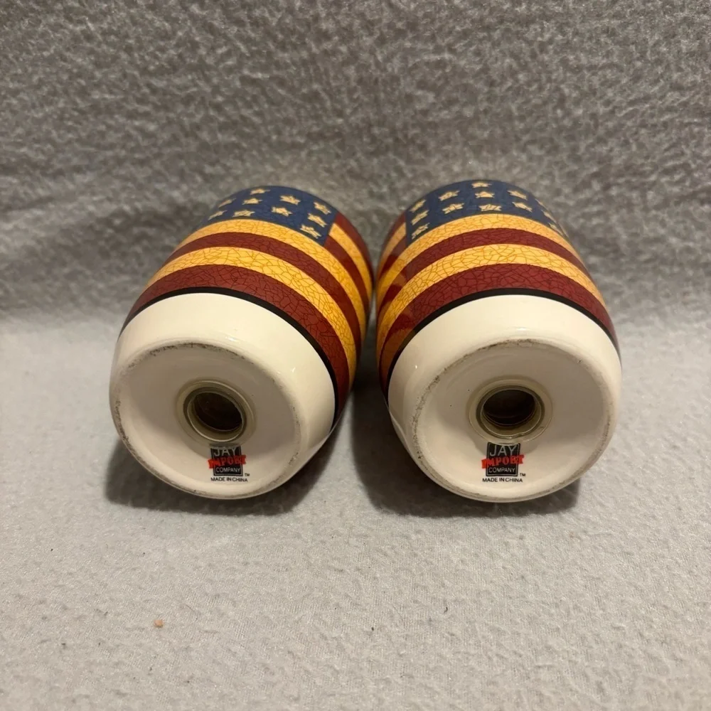 Jay Import Liberty Colonial American Flag Patriotic Salt & Pepper Shakers Set